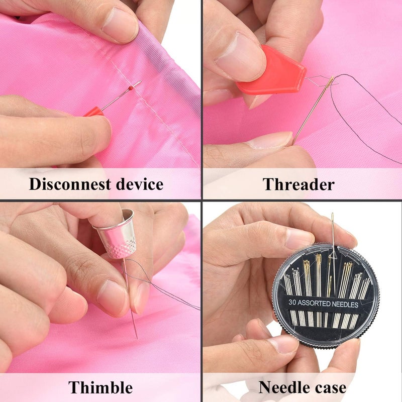 Marcoon Sewing KIT, DIY Sewing Supplies with Sewing Accessories, Portable Mini Sewing Kit for Beginner, Traveller and Emergency Clothing Fixes, with Premium Black Carrying Case (B) - Image 4